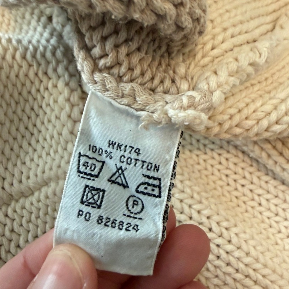 Boden Cotton Pullover Sweater Womens S Tan Colorblock Boatneck Preppy Minimalist - Picture 5 of 6